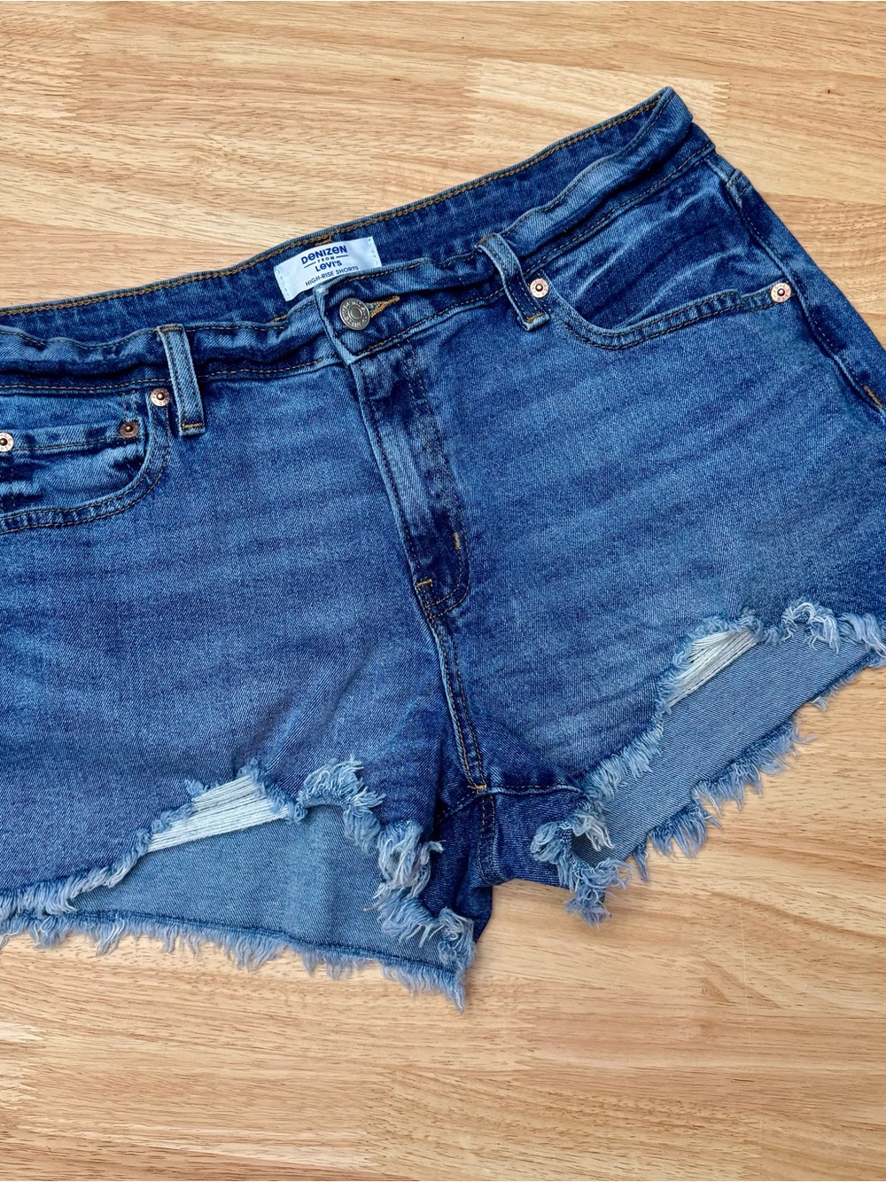Denizen from Levi's Distressed Blue Jean Shorts